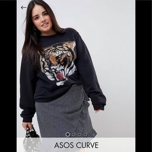 ASOS Curve Tiger Swewtshirt